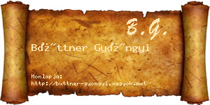 Büttner Gyöngyi névjegykártya